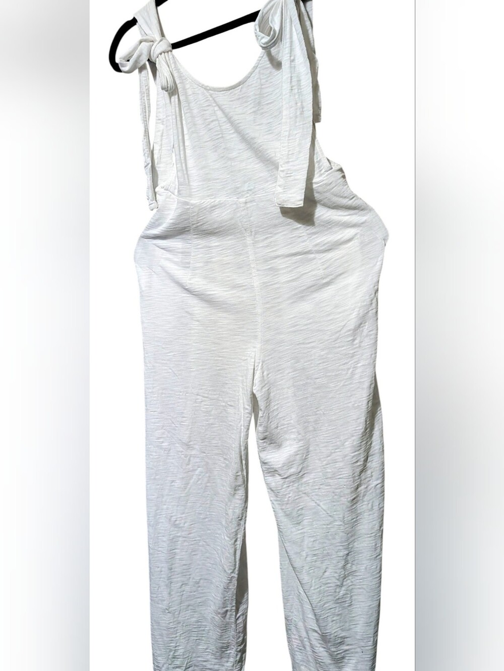 Leallo Jumper White Tie-Shoulder Jumpsuit